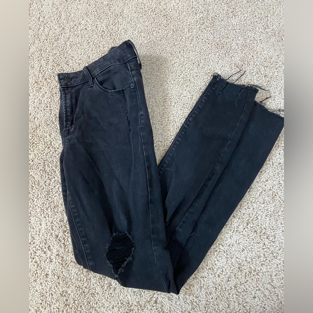 Black Ripped Jeans LONG/TALL